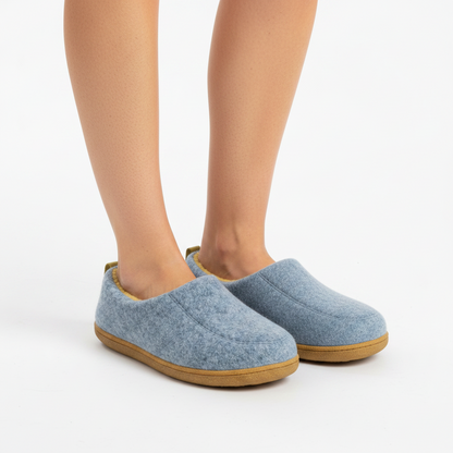 Zapatillas de casa ortopédicas unisex con suela rígida y soporte de forro polar