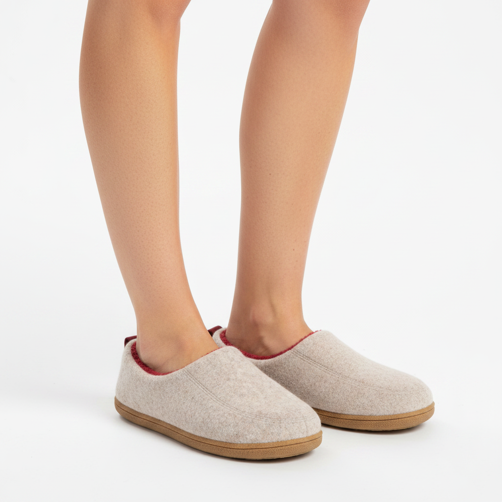 Zapatillas de casa ortopédicas unisex con suela rígida y soporte de forro polar