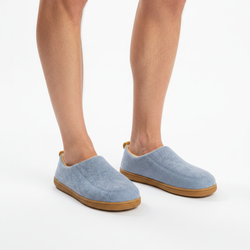 Zapatillas de casa ortopédicas unisex con suela rígida y soporte de forro polar