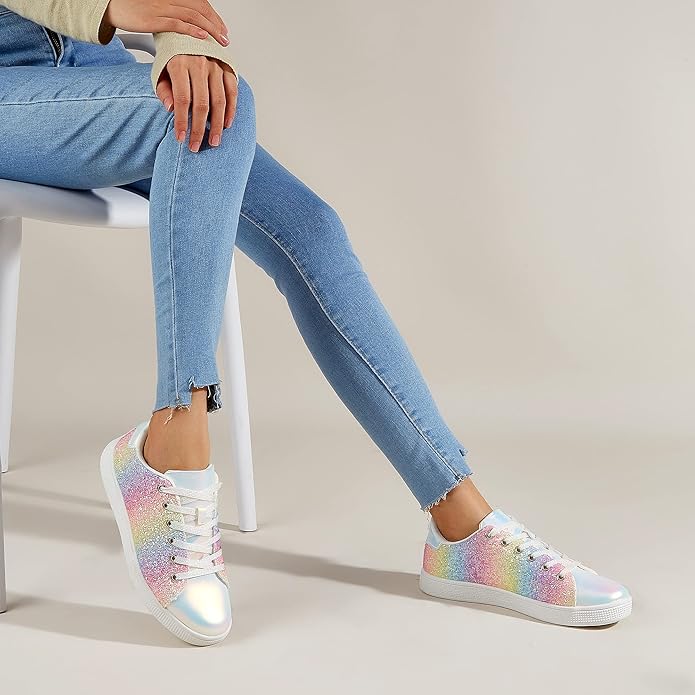 Zapatillas de Moda con Cordones Brillantes para Damas - Xenia