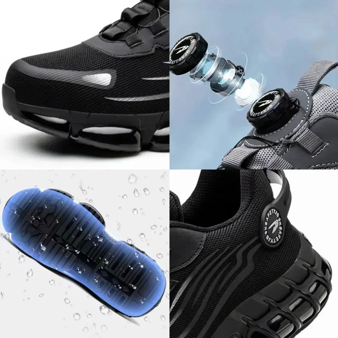 Zapatillas de Seguridad con Punta de Acero y Cierre de Dial