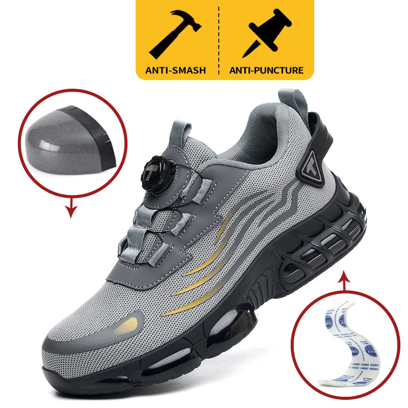 Zapatillas de Seguridad con Punta de Acero y Cierre de Dial