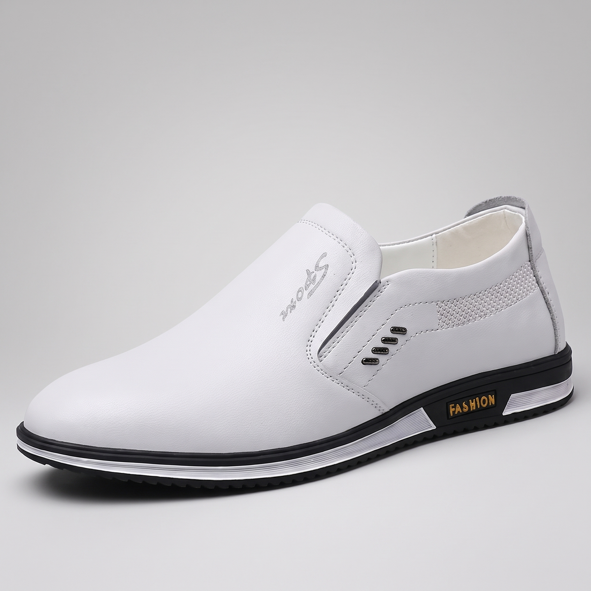 Zapatillas de vestir de piel