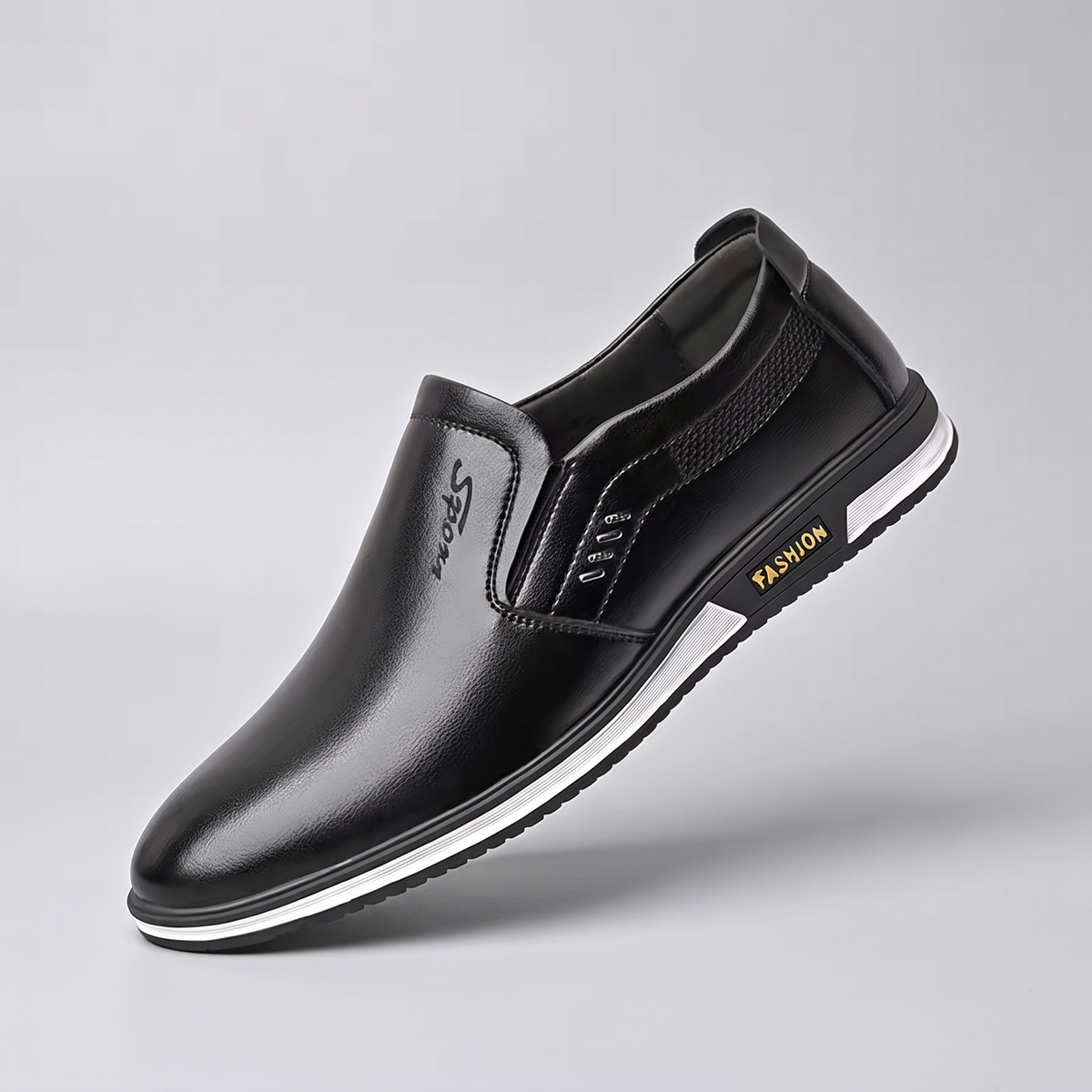 Zapatillas de vestir de piel