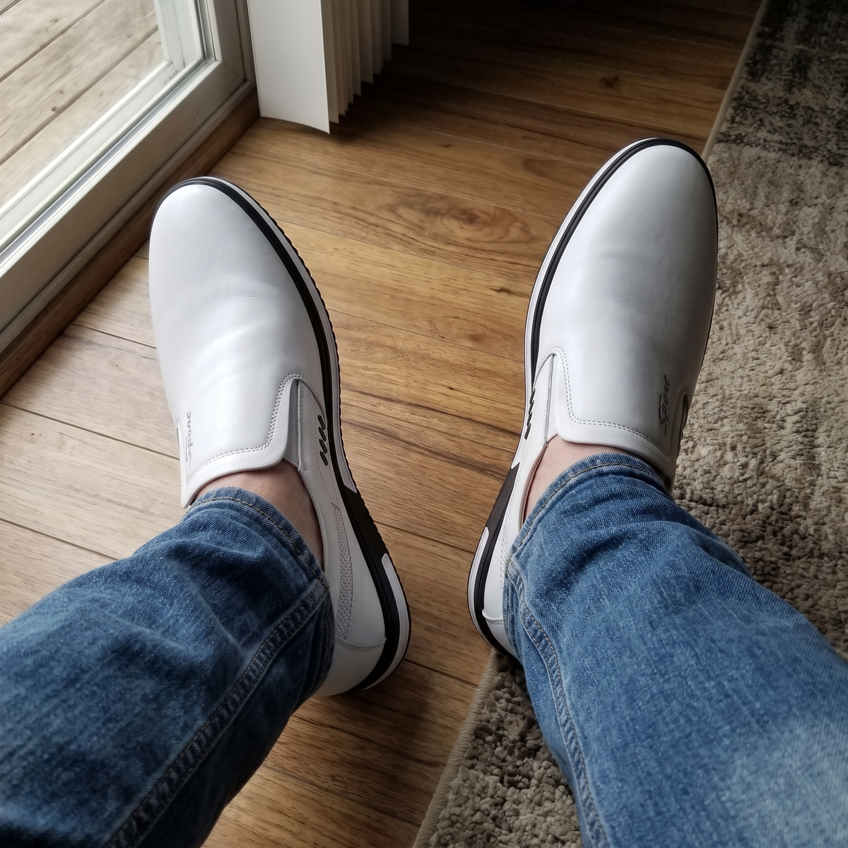 Zapatillas de vestir de piel