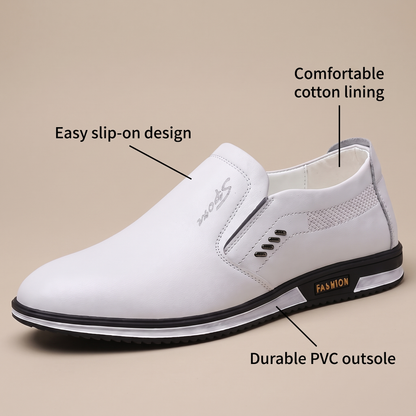 Zapatillas de vestir de piel