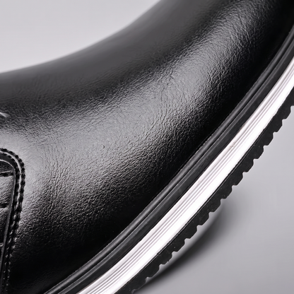 Zapatillas de vestir de piel
