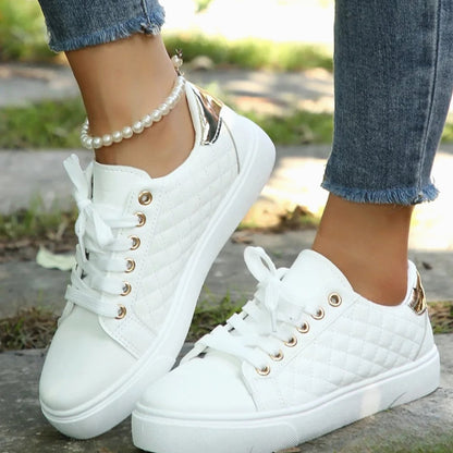 Zapatillas ortopédicas con plataforma y cordones acolchadas para mujer