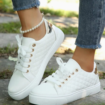 Zapatillas ortopédicas con plataforma y cordones acolchadas para mujer