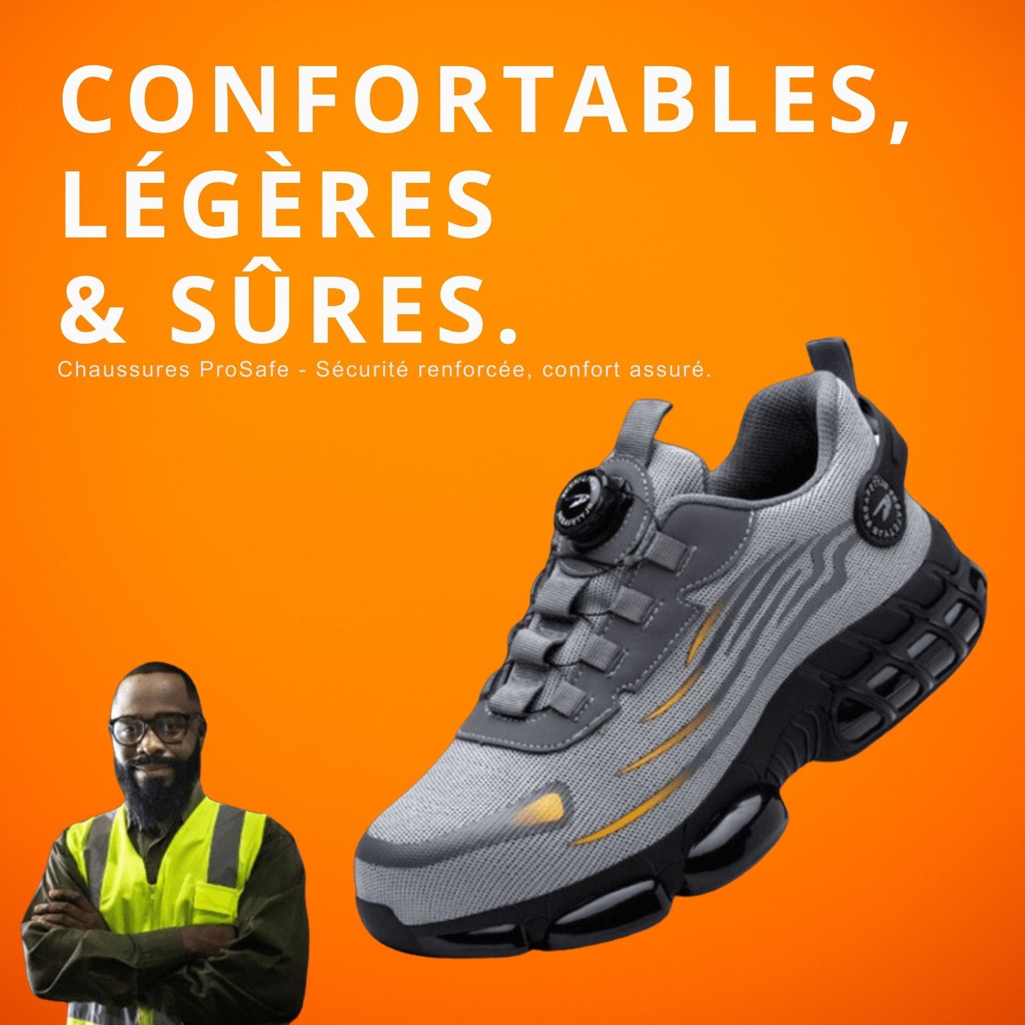Zapatos de Seguridad SafeCore – Livianos, Antideslizantes, Punta Reforzada, Confort Ergonómico