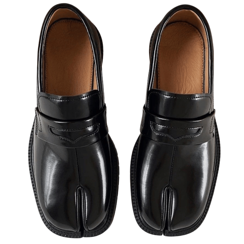 Zapatos elegantes con puntera dividida y suela gruesa para hombre