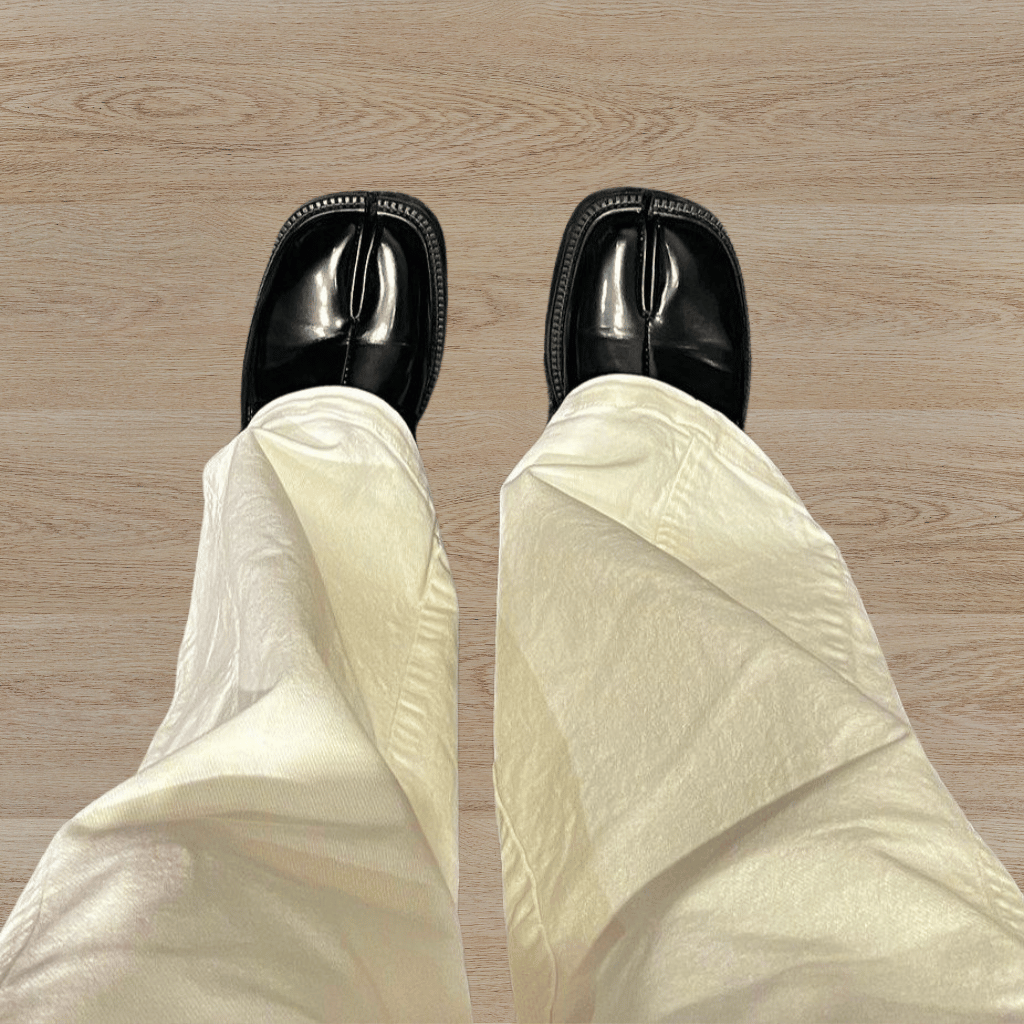 Zapatos elegantes con puntera dividida y suela gruesa para hombre