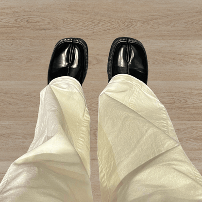 Zapatos elegantes con puntera dividida y suela gruesa para hombre