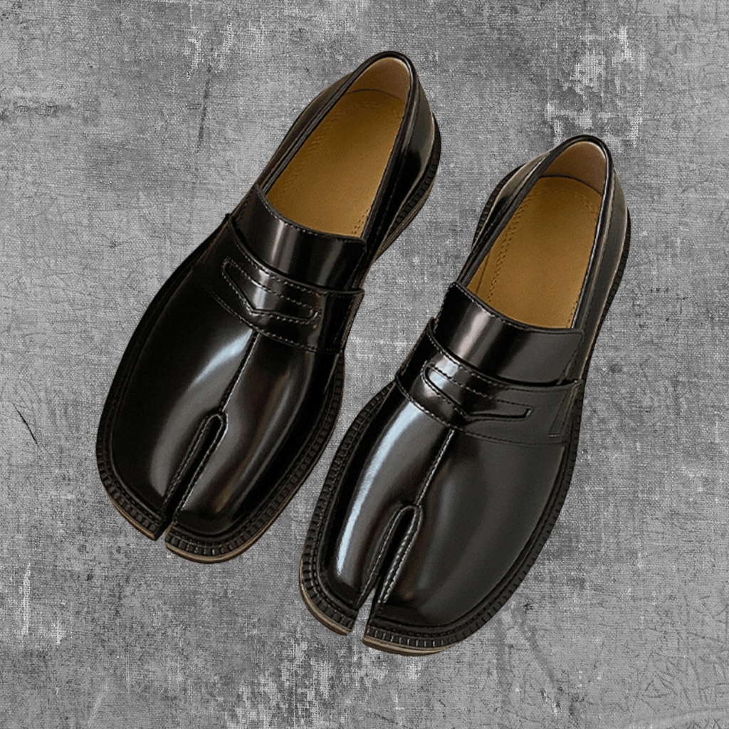 Zapatos elegantes con puntera dividida y suela gruesa para hombre