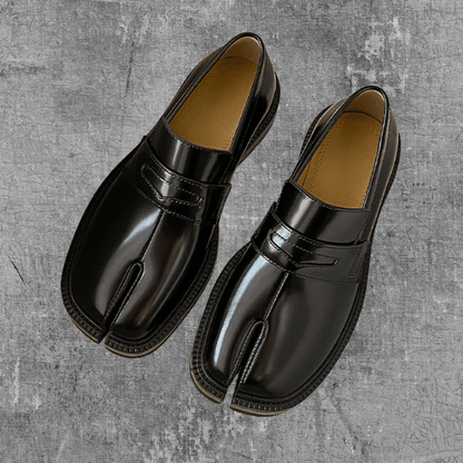 Zapatos elegantes con puntera dividida y suela gruesa para hombre
