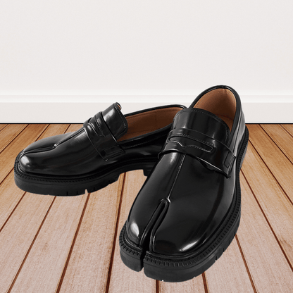 Zapatos elegantes con puntera dividida y suela gruesa para hombre