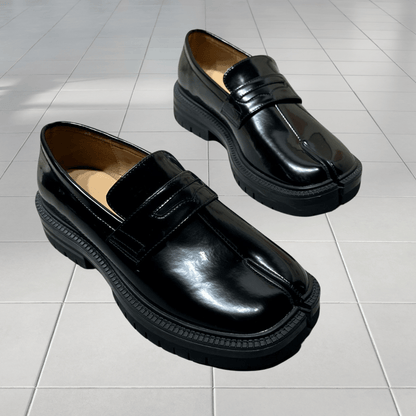 Zapatos elegantes con puntera dividida y suela gruesa para hombre