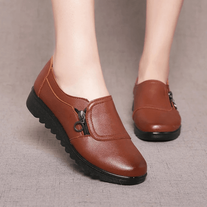 Zapatos ortopédicos slip-on con cremallera