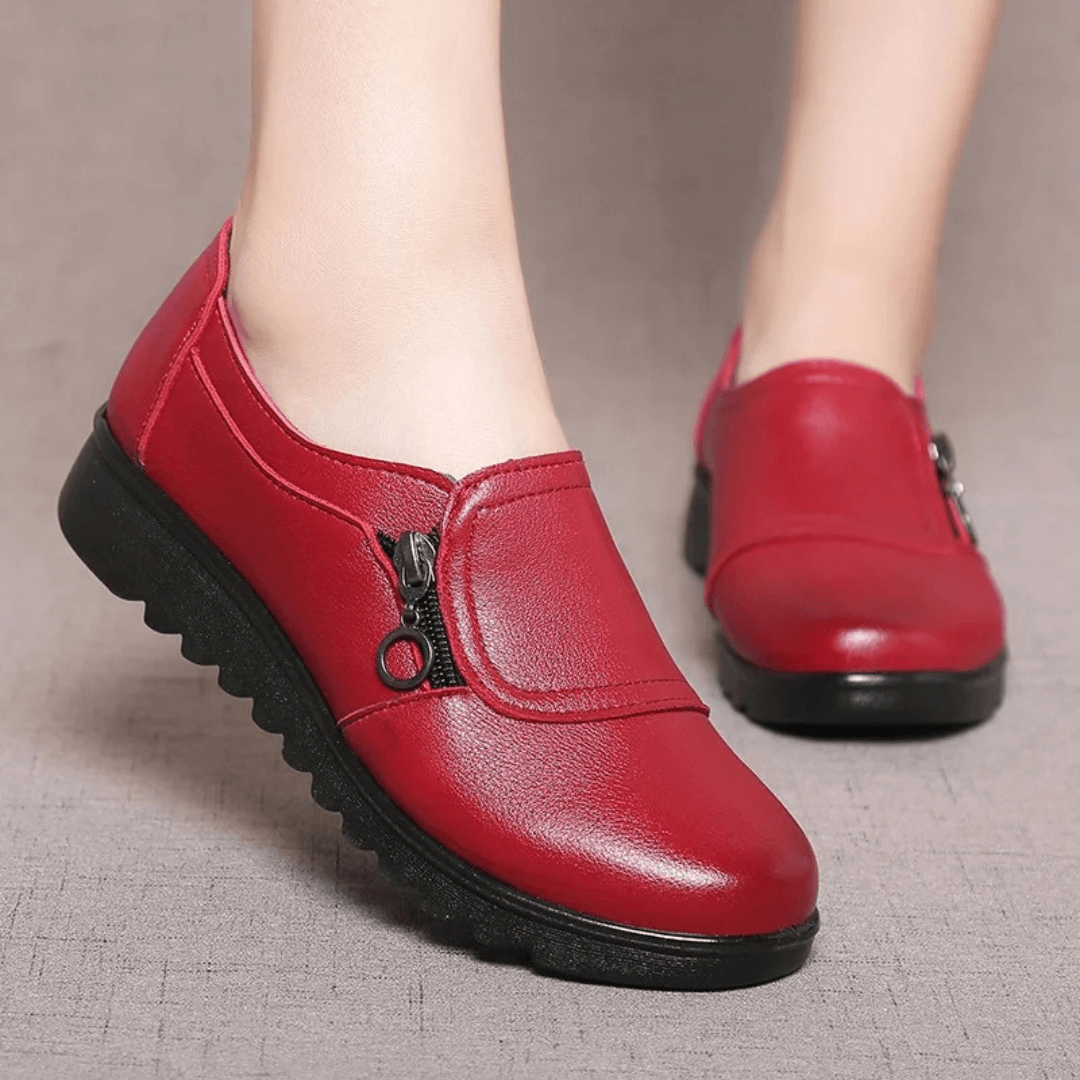 Zapatos ortopédicos slip-on con cremallera