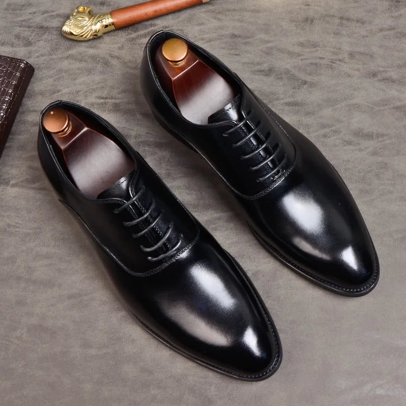Zapatos Oxford de Cuero Italiano para Hombre Aurelo para Uso Formal