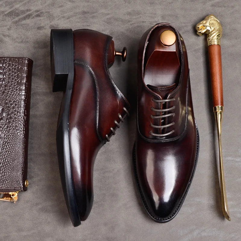 Zapatos Oxford de Cuero Italiano para Hombre Aurelo para Uso Formal