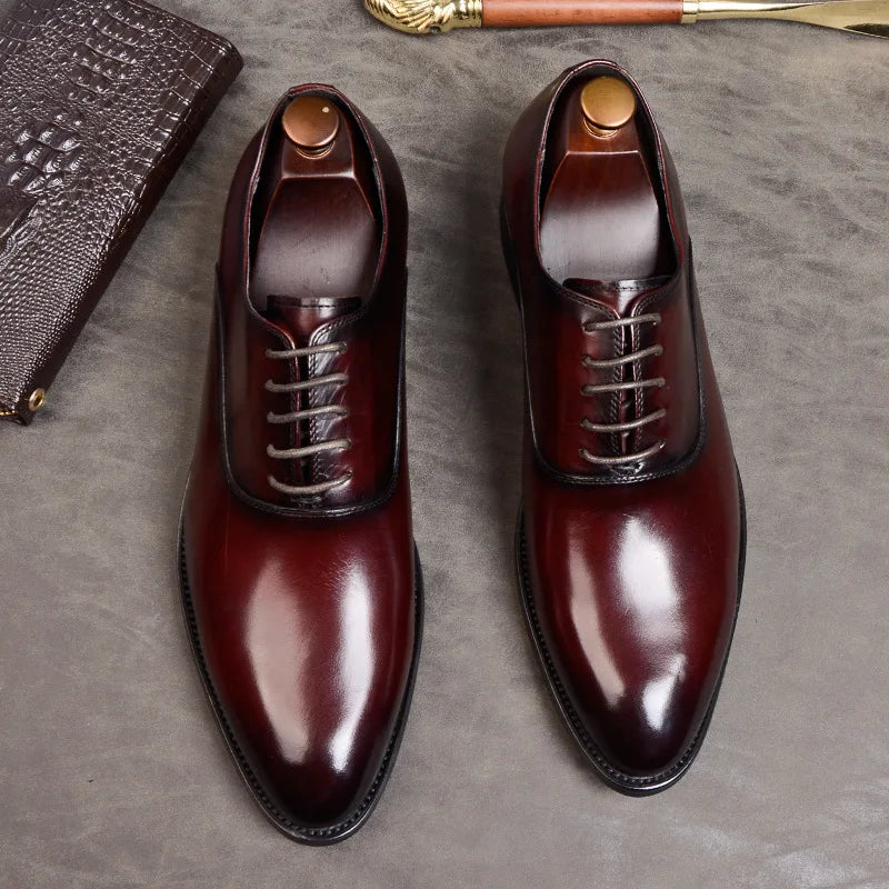 Zapatos Oxford de Cuero Italiano para Hombre Aurelo para Uso Formal
