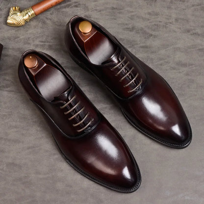 Zapatos Oxford de Cuero Italiano para Hombre Aurelo para Uso Formal