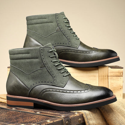 Zapatos wingtip de piel para hombre